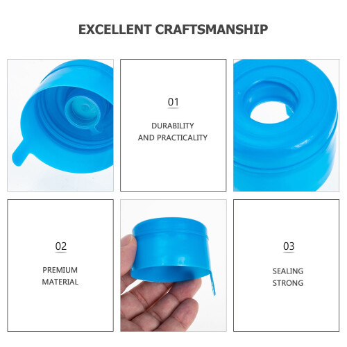 10er-Pack wiederverwendbare blaue Wasserkanister-Verschlussdeckel 1