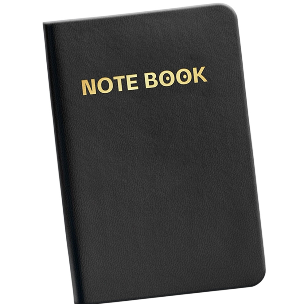 Softcover Pu Notebook With 196 Pages Wide Lined Pocket- Black 7751001426575