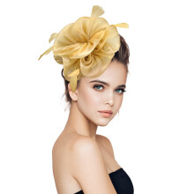 Chapeau bibi fleuri pour femme, idéal pour un goûter