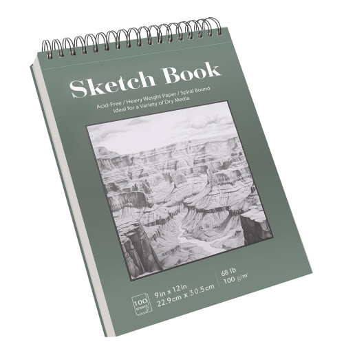 Art Drawing Pad Sketchbook Strong Binding Friendly-bean green