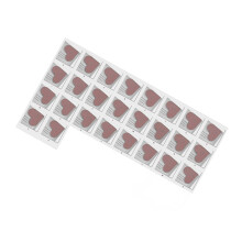 26Pcs Heart Shape PU Leather Corner Bookmarks Slip-Claret