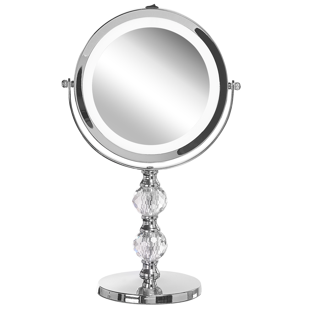 Beliani Makeup Mirror Led Claira Silver