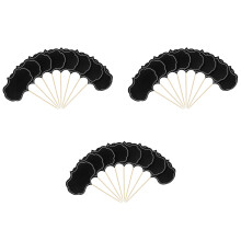 Catering Cocktail Sticks Cake Toppers Cupcake-Black 24 Sticks
