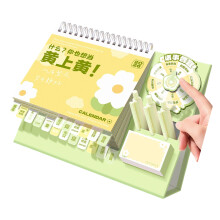 Flip Standing Desk Calendar, 2026 Mini Monthly Desktop-Yellow