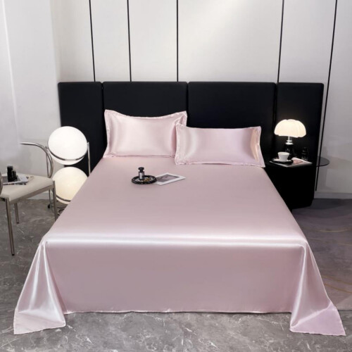 Queensize zijden beddengoedset met 2 kussenslopen
