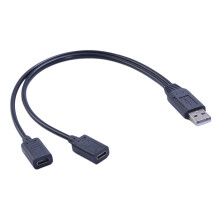 Multifunctionele USB naar Twin Type C vrouwelijke splitterdraad