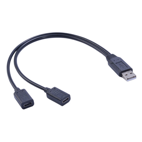 Multifunctionele USB naar Twin Type C vrouwelijke splitterdraad