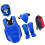 Multifunctionele bokshelm-Blauwe vijfdelige set L 1