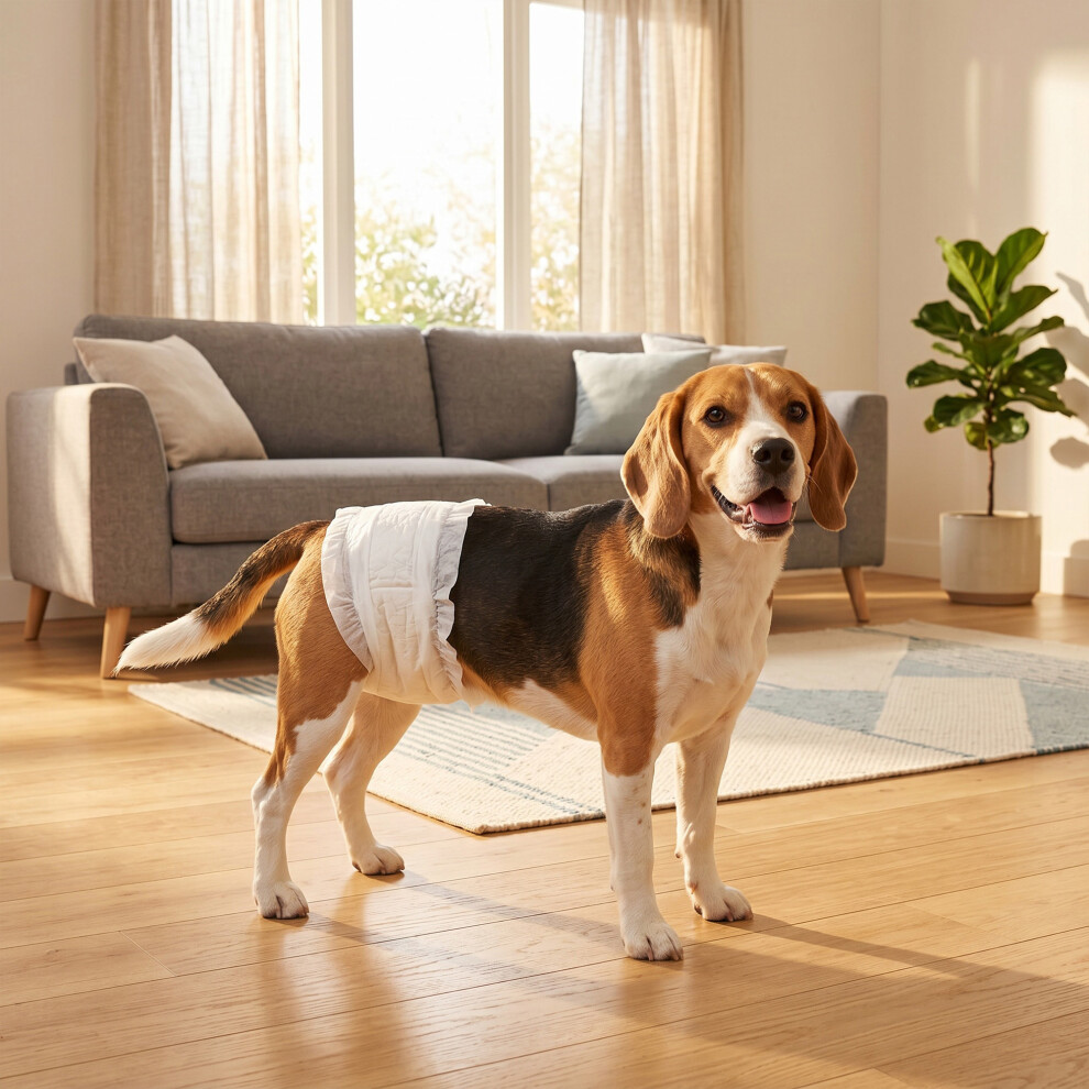 Pawhut Dog Diapers Super Absorbent For Male Dogs Size L