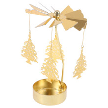 Golden Iron Rotatable Candlestick Holder