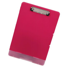Draagbaar plastic klembord met dossiercontainer en-roze rood