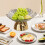 Gold Fruit Serving Tray with Detachable Base 24x24x12cm 1
