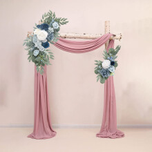 Artificial Rose & Sunflower Swag for Wedding Arch – Blue