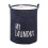 Large Foldable Laundry Basket with Handles Navy Blue 1