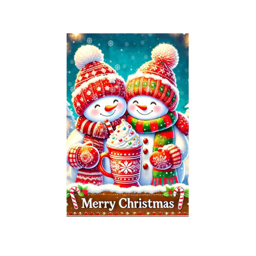 Christmas Garden Flag Santa Design – 110D Polyester, 1 pc