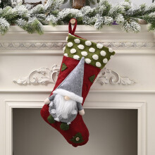 Personalisierter Weihnachtsstrumpf mit Gnom (20 Stück)