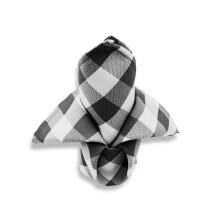 BalsaCircle 15" x 15" mustavalkoiset ruudulliset lautasliinat (20 kpl)