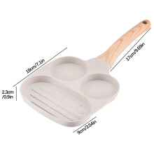 Rostfri äggpanna med nonstick-beläggning för 4 koppar