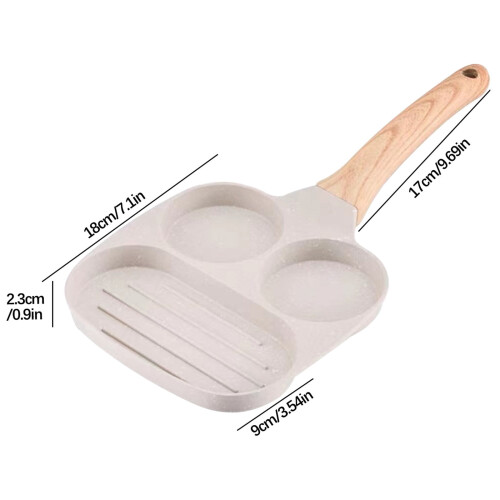 Rustfri 4-kops nonstick æggepande