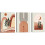 Σετ 3 τεμαχίων Boho Wall Art, τυπωμένα σε τεντωμένο καμβά 1