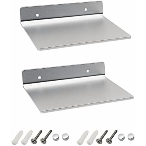 Aluminum Wall Shelf 4" x 6" – Slim Space-Saving Mount for