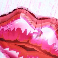 Ballons en aluminium en forme de lèvres pour la décoration de la Saint-Valentin (2 pièces)