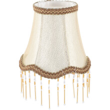 Klosz do lampy stołowej z beżowego materiału 15,5 x 13,5 cm