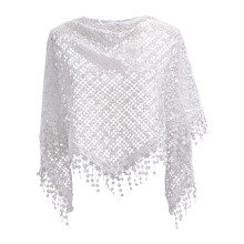 Écharpe creuse à la mode avec couverture d'épaule à-Blanc