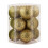 Gold Glitter Christmas Tree Ornaments 12 Pack 1