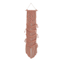 Suporte de parede para chapéus em macramê estilo boho para tamanhos padrão.
