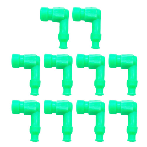 10Pcs Easy Install Rubber Spark Plugs Cap for Reliable-Green