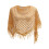 Breathable Hollowed Scarf Draping Tassels Shoulder Wrap-Yellow 1
