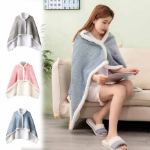Fleece Wearable Shawl Blanket 80x120cm Blue