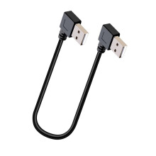 Câble USB 2.0 mâle à mâle à Angle droit,-Double virage à droite