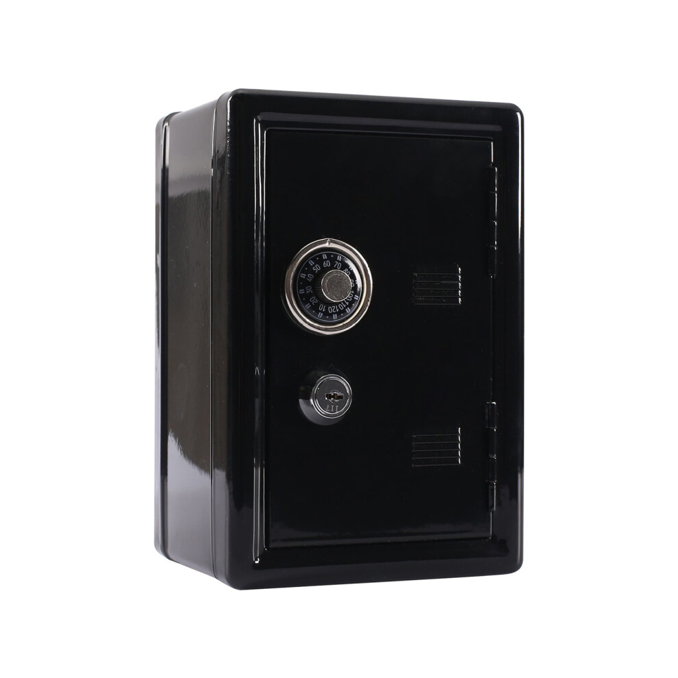 Kids' Metal Money Safe With Key And Single-Digit Lock 9555307761723