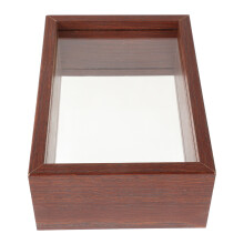 Dark Red Wood Shadow Box Frame 16.2 x 11 cm