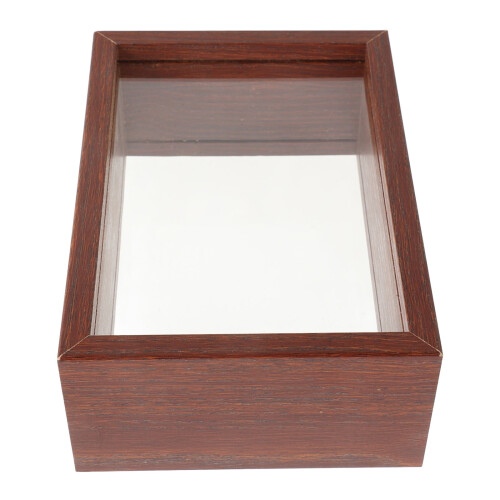 Dark Red Wood Shadow Box Frame 16.2 x 11 cm