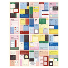 Bright Color Tearable Stick Note Adhesive Lined-Timing planning