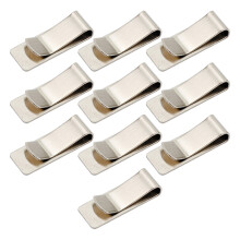 10 Stück Metall-Stiftclip, Metall-Lesezeichen,-NEIN. 4 Silber