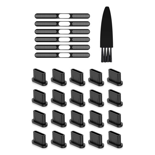 Upgrades USB C-poort Stofpluggen en luidsprekerbeschermersticker