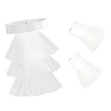 Decoratieve Jabot-halsband met polsmanchetten en mouwen voor