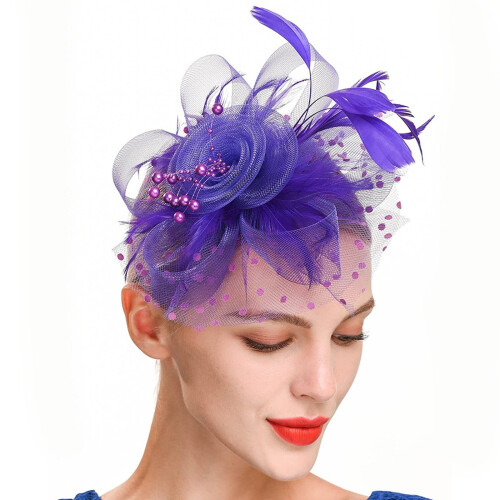 Fjerfascinator-pandebånd til damer til teselskabsbryllup