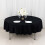 Toalha de mesa redonda de algodão de 90 polegadas, preta. 1
