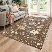 1,8 x 2,7 meter boho bloemenpatroon wasbaar vloerkleed