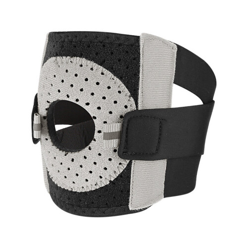Kniebandage mit seitlichen Stabilisatoren,-schwarzgrau