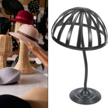 Présentoir à chapeaux réglable noir (1 pièce)