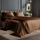Satijnen beddengoedset voor queensize bed, 4-delig 1
