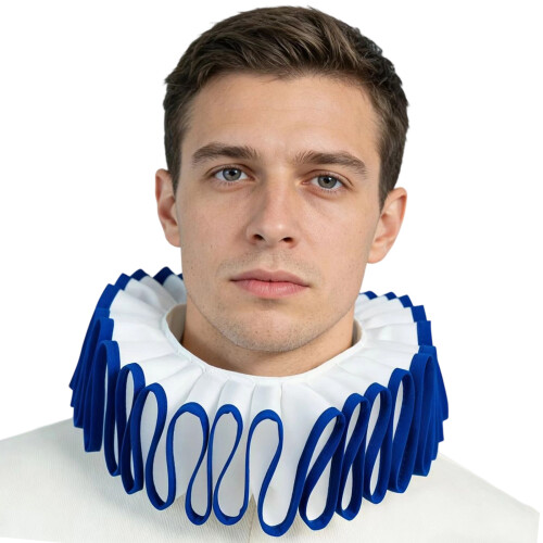 Contemporary Polyester Detachable Collar Layering Clothing-Blue