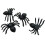20 Black Plastic Halloween Spiders Decorations 1