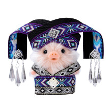 Squeeze Pig Silicones Stress Relief Animal Pretend Ethnic-Blue